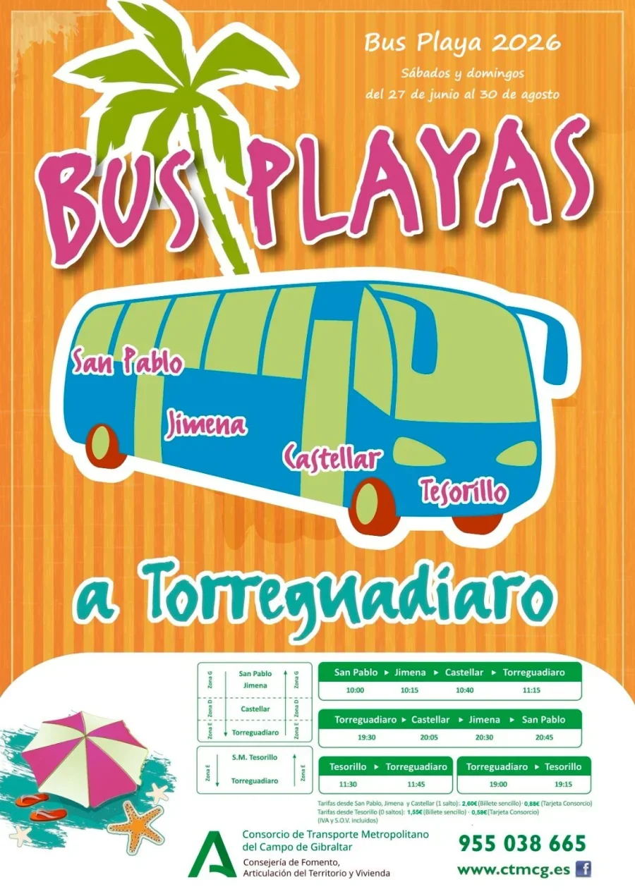 El Bus Playas volverá a conectar Jimena y San Pablo con Torreguadiaro este verano