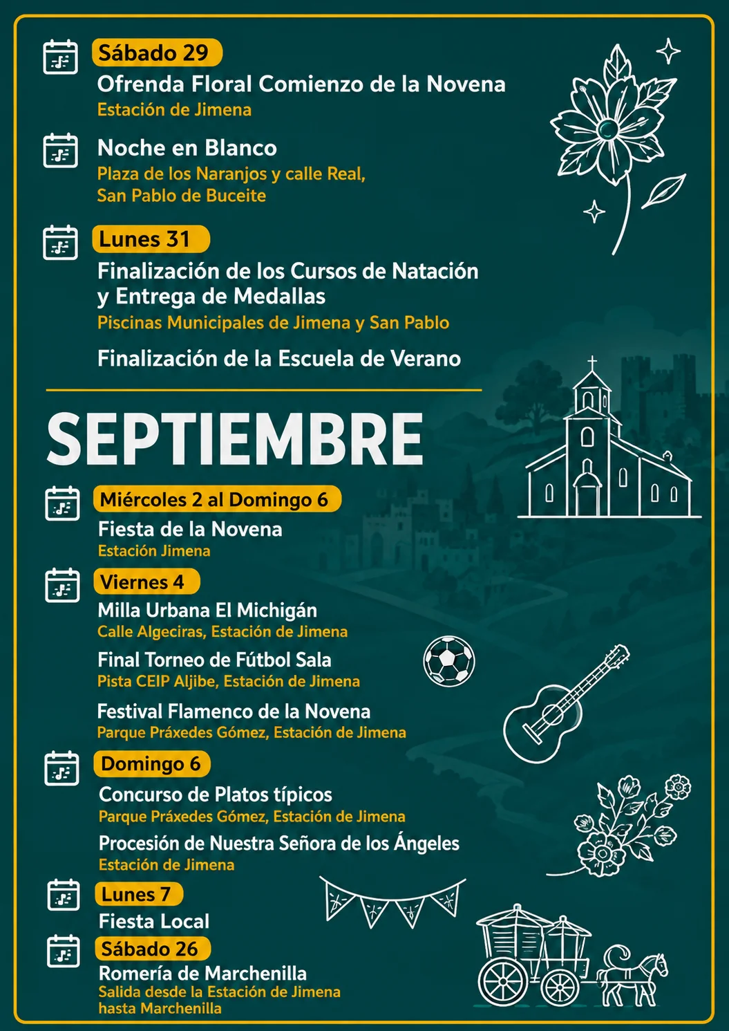 El Ayuntamiento de Jimena de la Frontera presenta la Agenda de Verano 2026